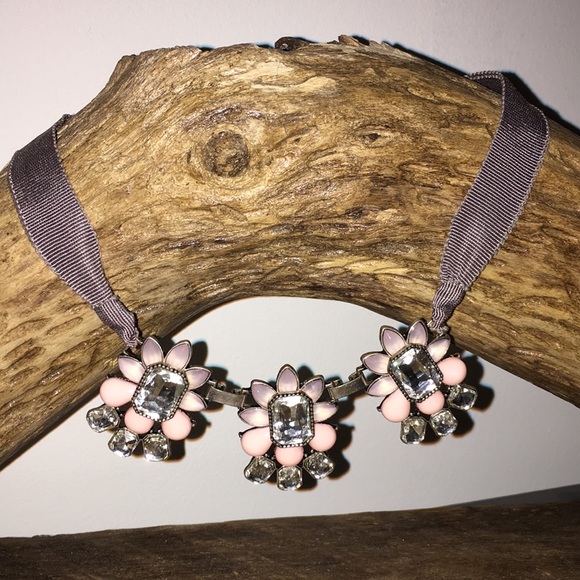 Beaded Ribbon Chocker Necklace - Picture 1 of 3